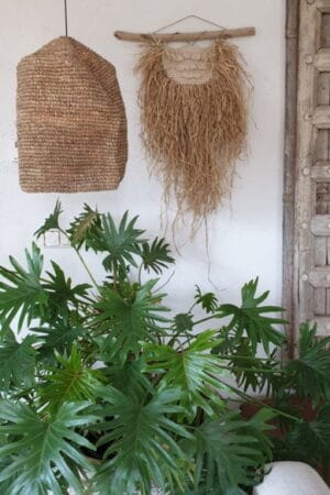 Hangende sisal lamp imperfect