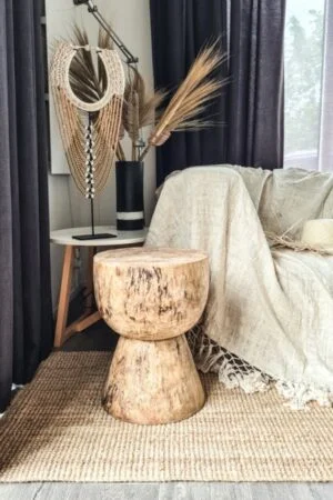 Houten bijzettafel floor