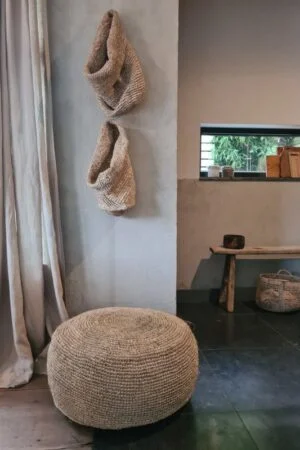 Poef sisal rond naturel nature