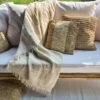 Linnen plaid met franjes - Afbeelding 3