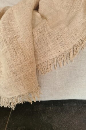 Linnen plaid met franjes