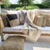 Linnen plaid met franjes - Afbeelding 2
