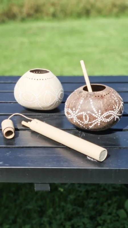 Bamboe rietjes met koker - Afbeelding 3