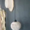 Kokos hanglampje licht