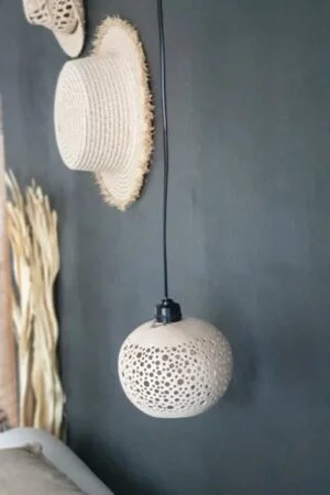 Kokos hanglampje licht