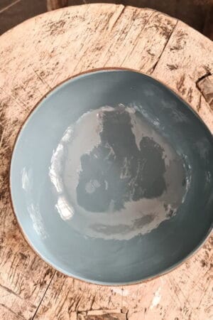 Kokos bol schaaltje bruin/blauw