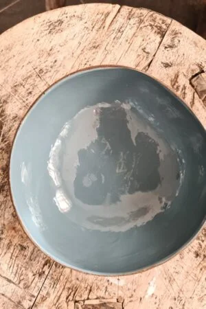 Kokos bol schaaltje bruin/blauw