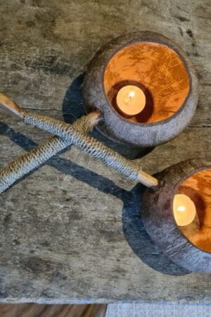 Kokosnoot lepel zig zag sfeer