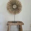 Raffia rond zwart op standaard M