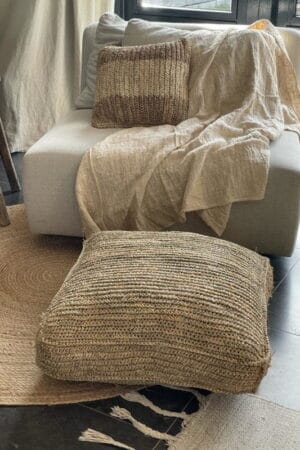 Vloerkussen sisal vierkant