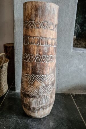 Boho vaas  natural white L