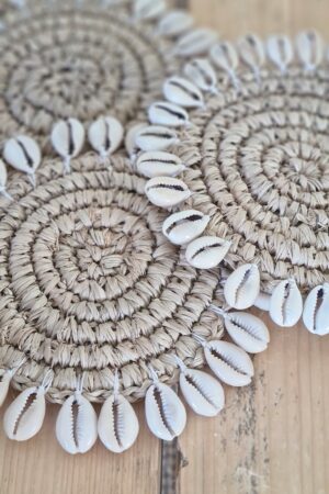 Onderzetter sisal schelp