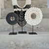 Witte grovere schelpenketting rond - Afbeelding 2