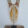 Schelpen kraagketting elegant okergeel
