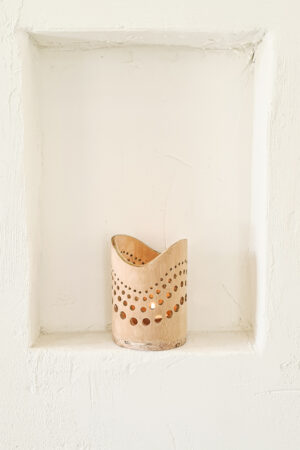 Bamboe koker windlicht