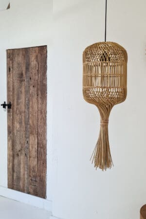 Rotan spriet hang/staande lamp
