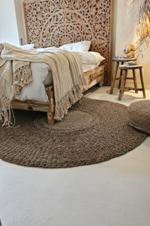 Vloerkleed, zeegras rond 165 cm